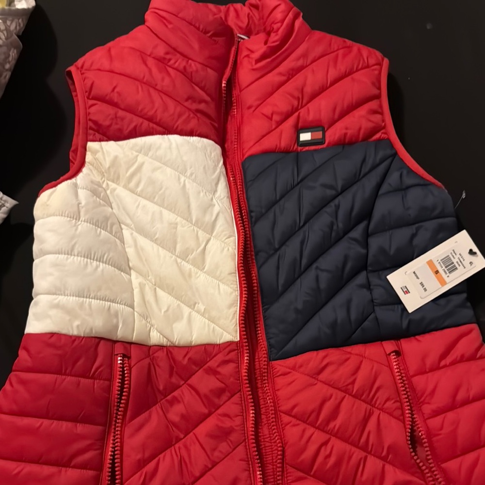 Tommy Hilfiger Kids Red Colorblock Vest